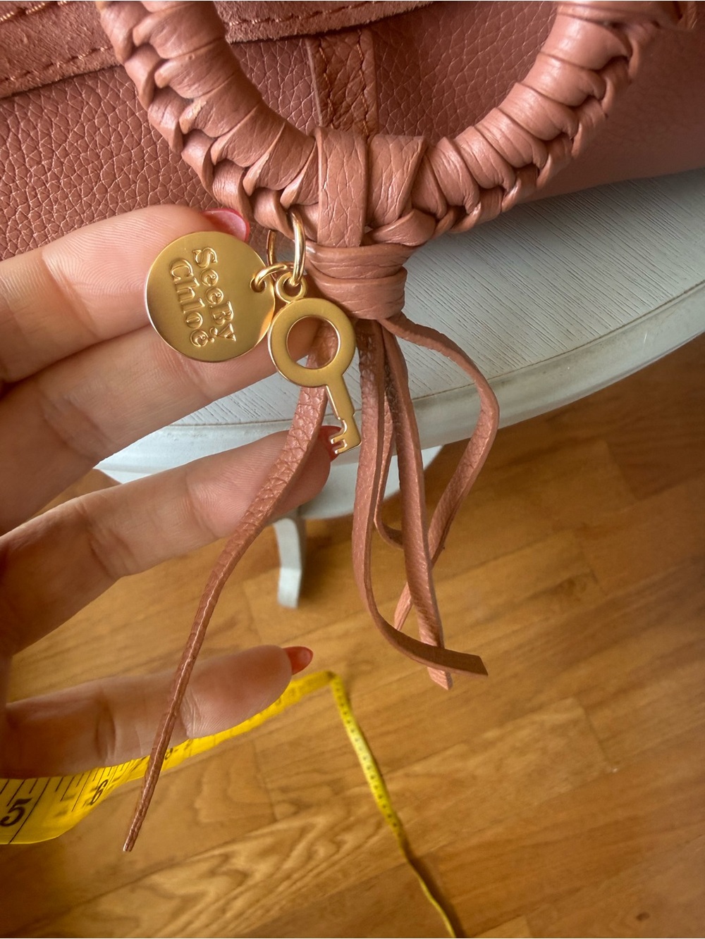 See By Chloé Joan Leather Shoulder Bag with Braided Ring - Picture 5 of 8